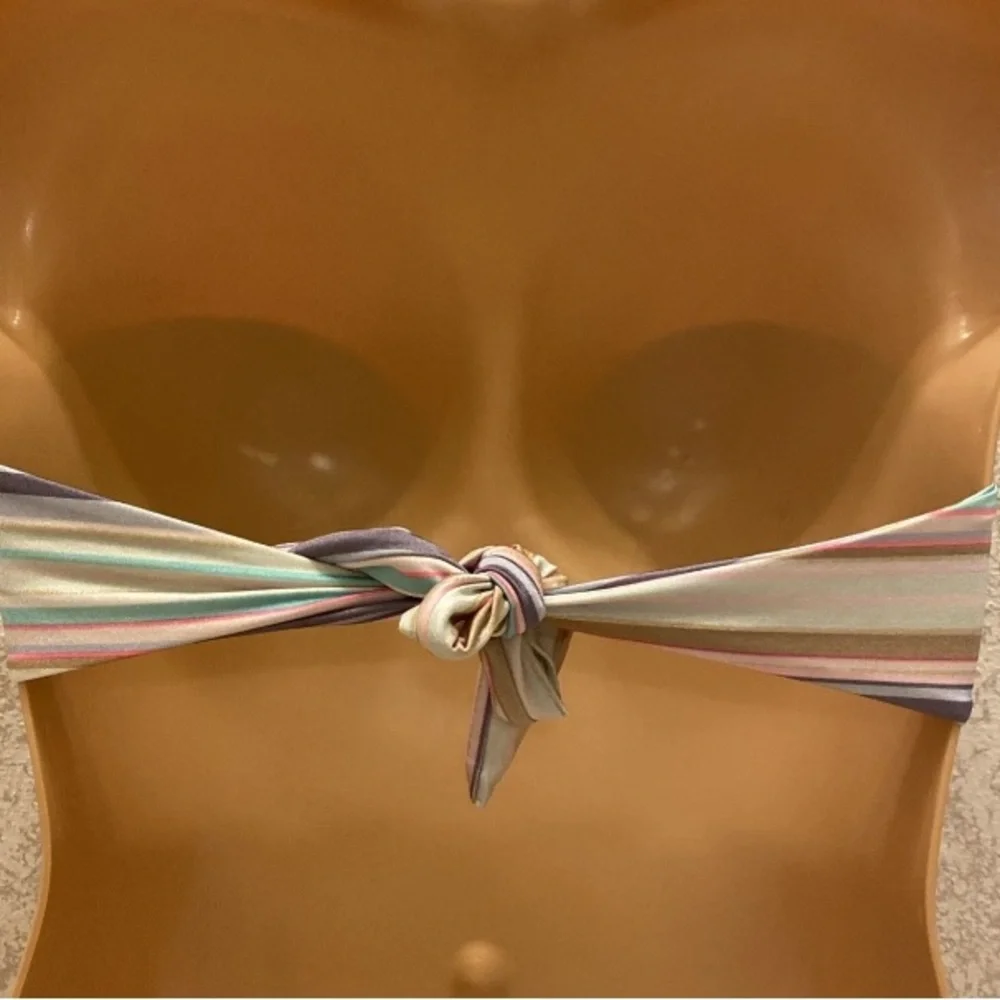 Victoria's Secret Multicolor Striped Bikini Top